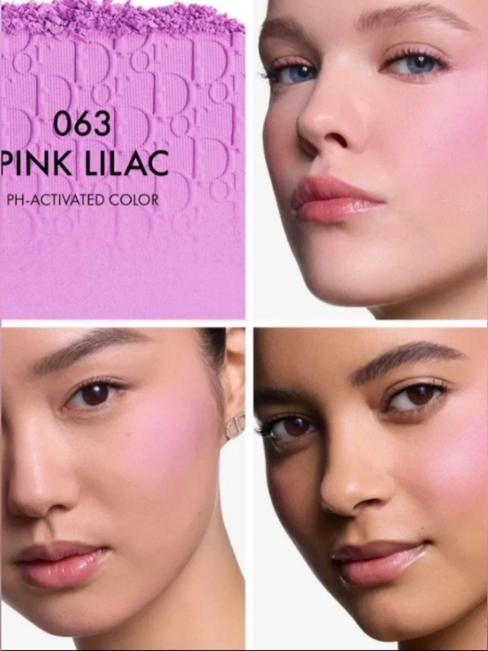 NWOB Dior Rosy Glow Blush 063 Pink Lilac Full Size Viral PH-Activated